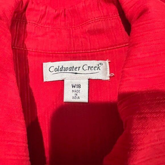 Coldwater Creek Red Button Down Jacket Size 18W - Picture 10 of 10